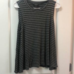 Black and gray tank top.